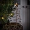 Gouden kerstboomsteker met ster, 30 cm.