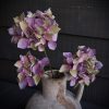 Lila hortensia op steel, 65 cm