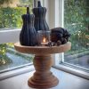 Bruin houten plateau op voet