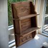 Bruin houten wandrek met haakjes - Afbeelding 2