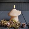 Led-paddenstoel beige, 12.5 cm