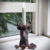 Kandelaar hert bruin, 16 cm - Afbeelding 2