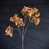 Luxe gipskruid kunsttak bruin/oranje, 70 cm