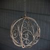 Grijze metalen decoratiebal, 14 cm - Afbeelding 2
