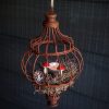 Roestmetalen ornament/lantaarn, 26 cm