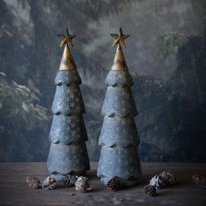 Houten kerstboom grijs ''sterretjes''