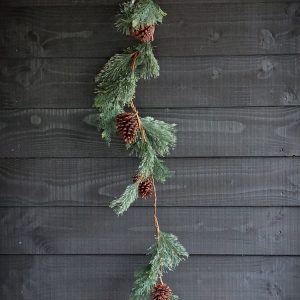 Guirlande kunstgroen met dennenappels, 150 cm