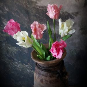 Kunst Parrot tulpenbos ''Pink''
