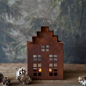 Roest metalen grachtenpandje, 15 cm